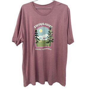 Swing Juice Pacific Northwest Graphic T-Shirt Men's Faded Red Crew Cotton Blend